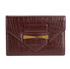 Croc Embossed Clutch, front view
